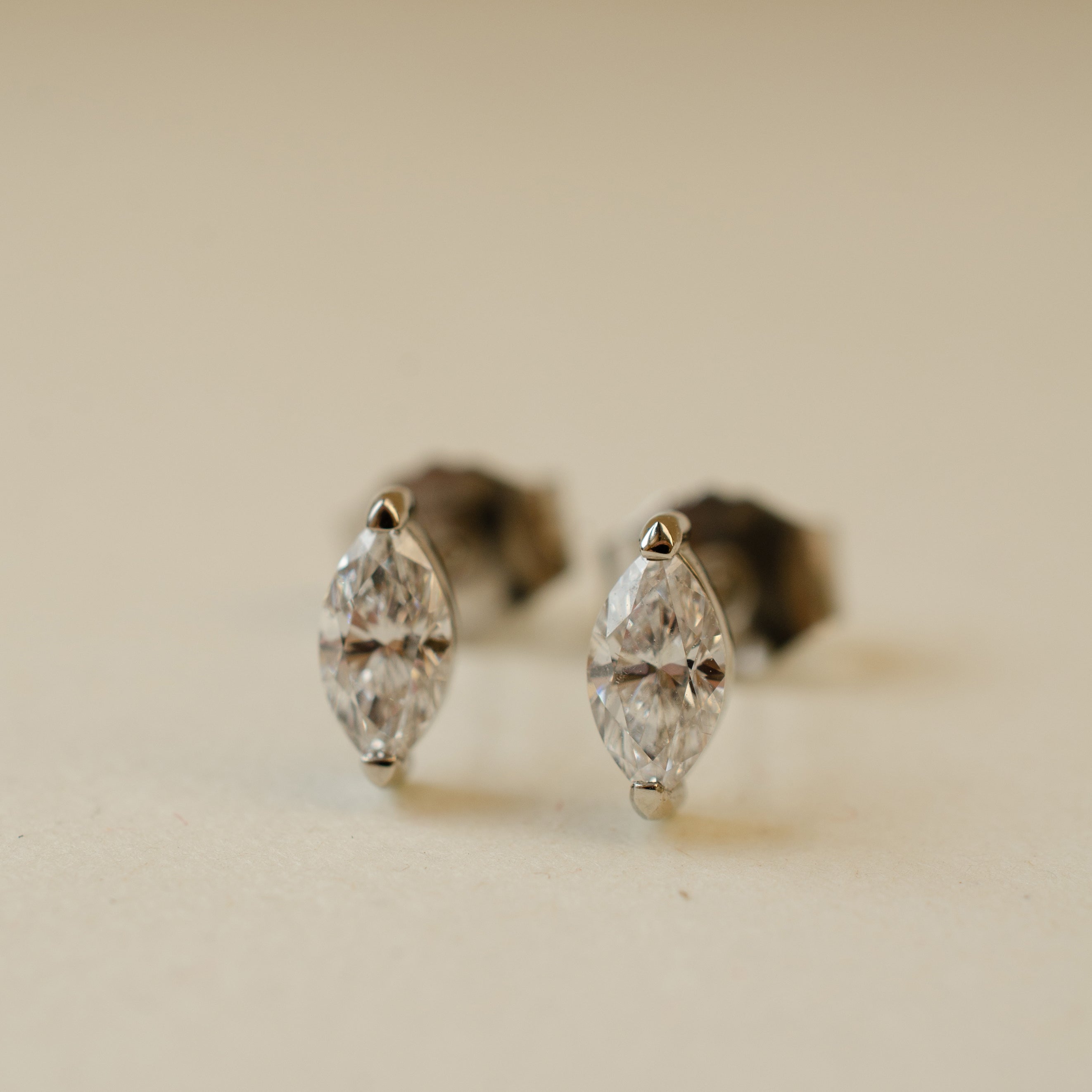 Marquise Diamond Stud Earrings