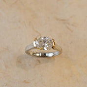 Demi Bezel Set Oval Diamond In Rose Gold & Platinum
