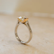 Demi Bezel Set Oval Diamond In Rose Gold & Platinum