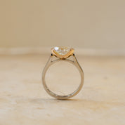 Demi Bezel Set Oval Diamond In Rose Gold & Platinum