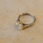 Demi Bezel Set Oval Diamond In Rose Gold & Platinum