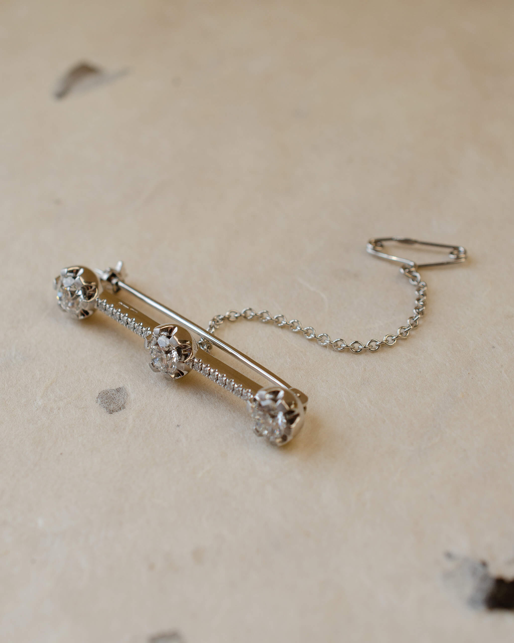 Platinum and Diamond Brooch