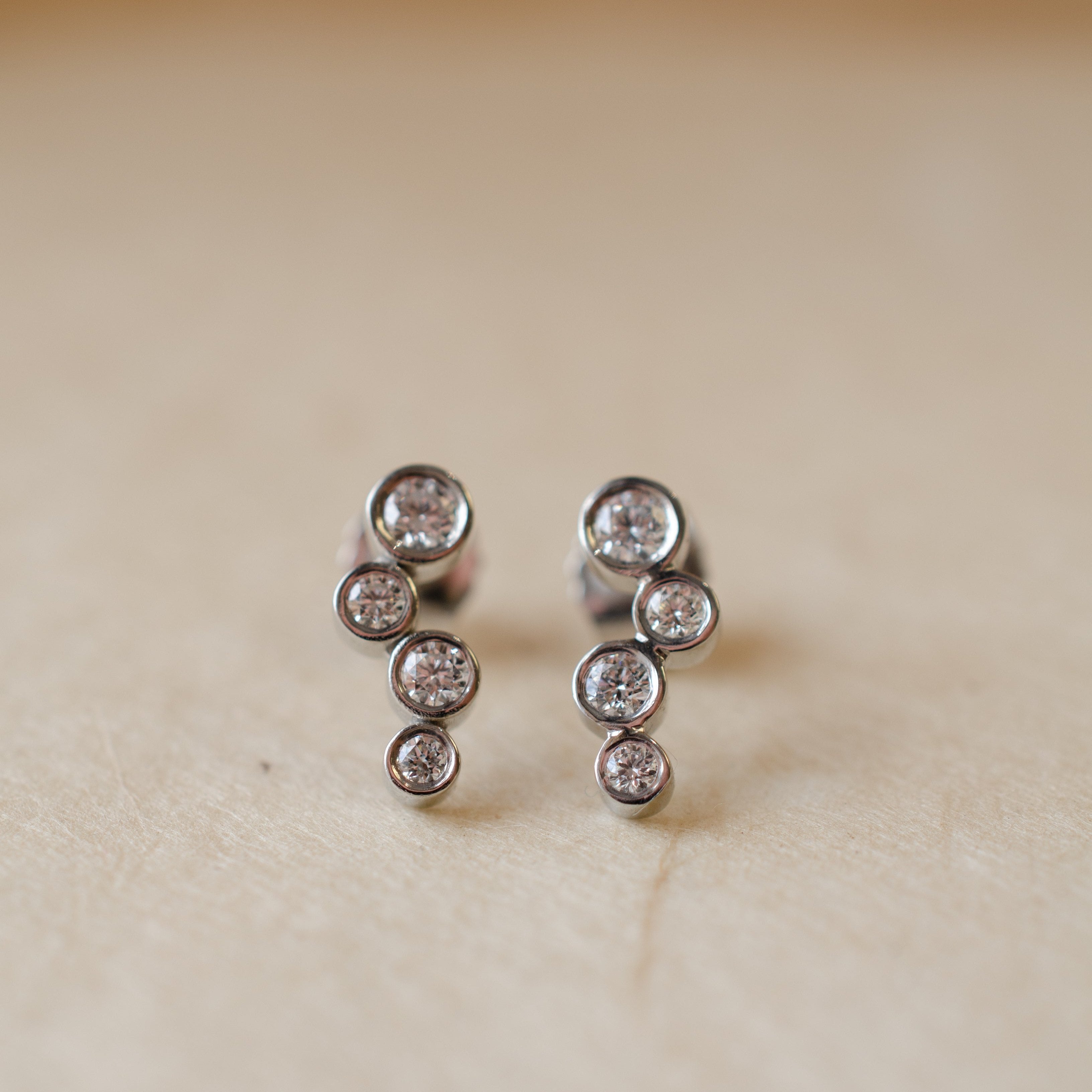 Diamond Bubble Stud Earrings