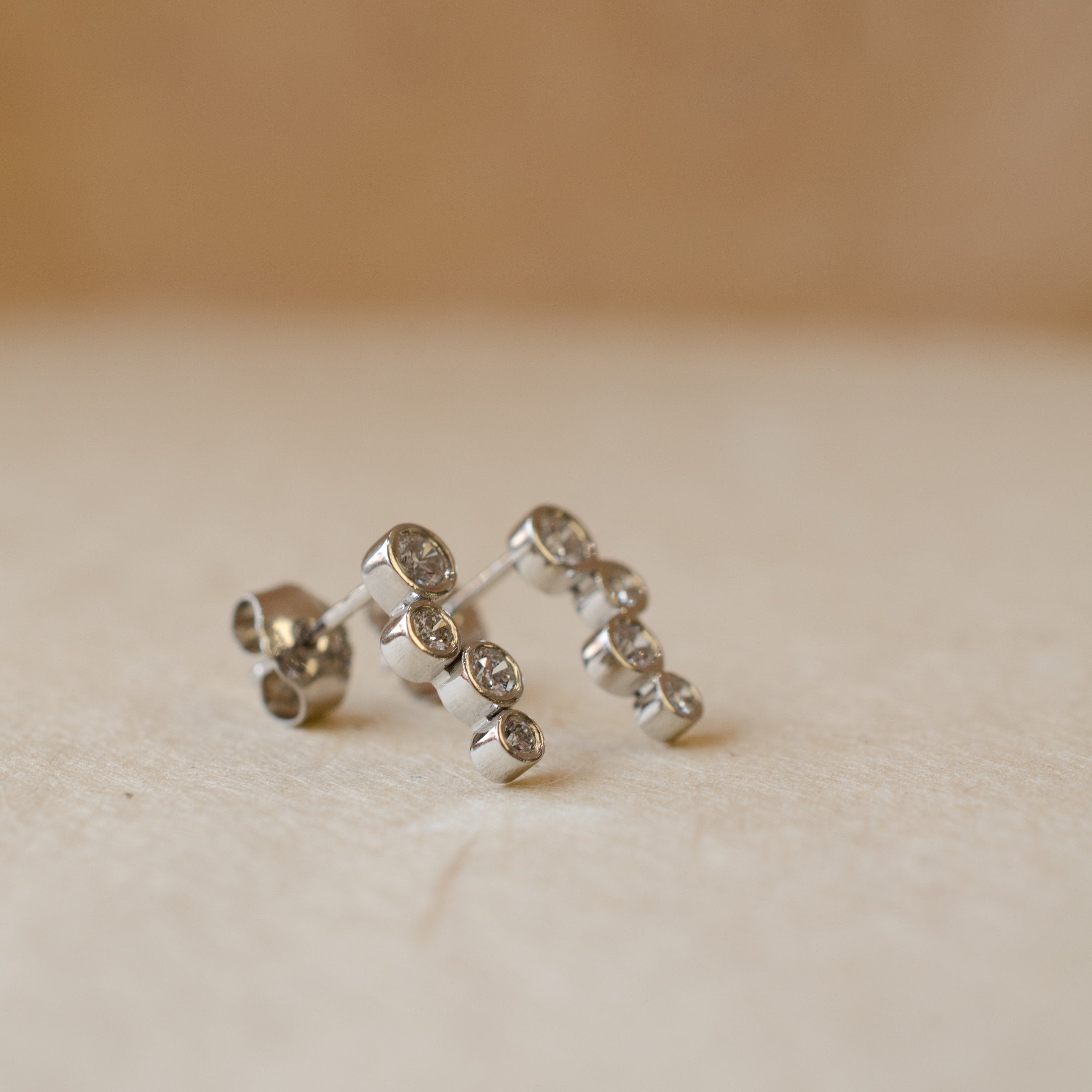 Diamond Bubble Stud Earrings