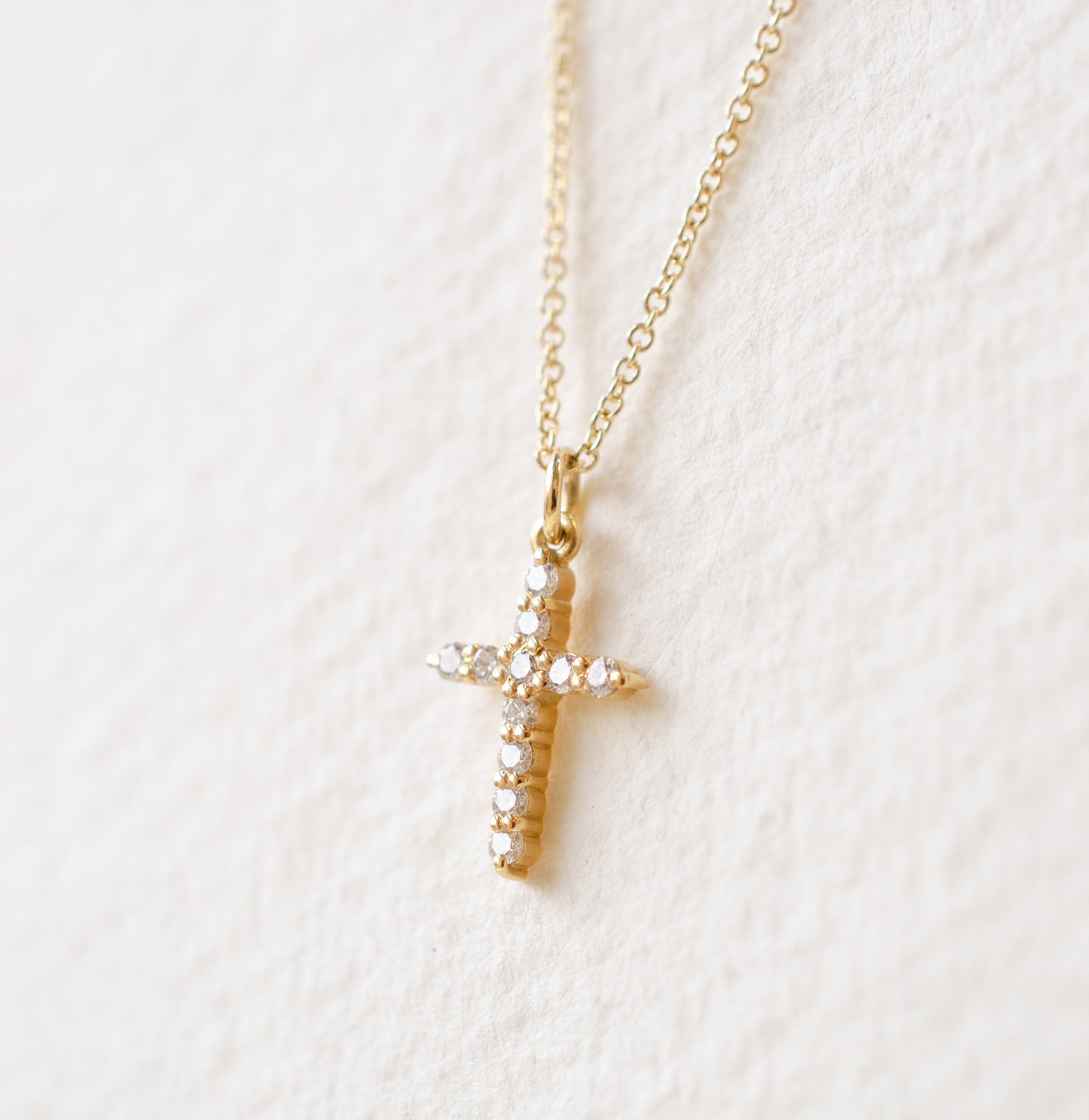 Diamond Crucifix Cross Pendant In 18ct Yellow Gold