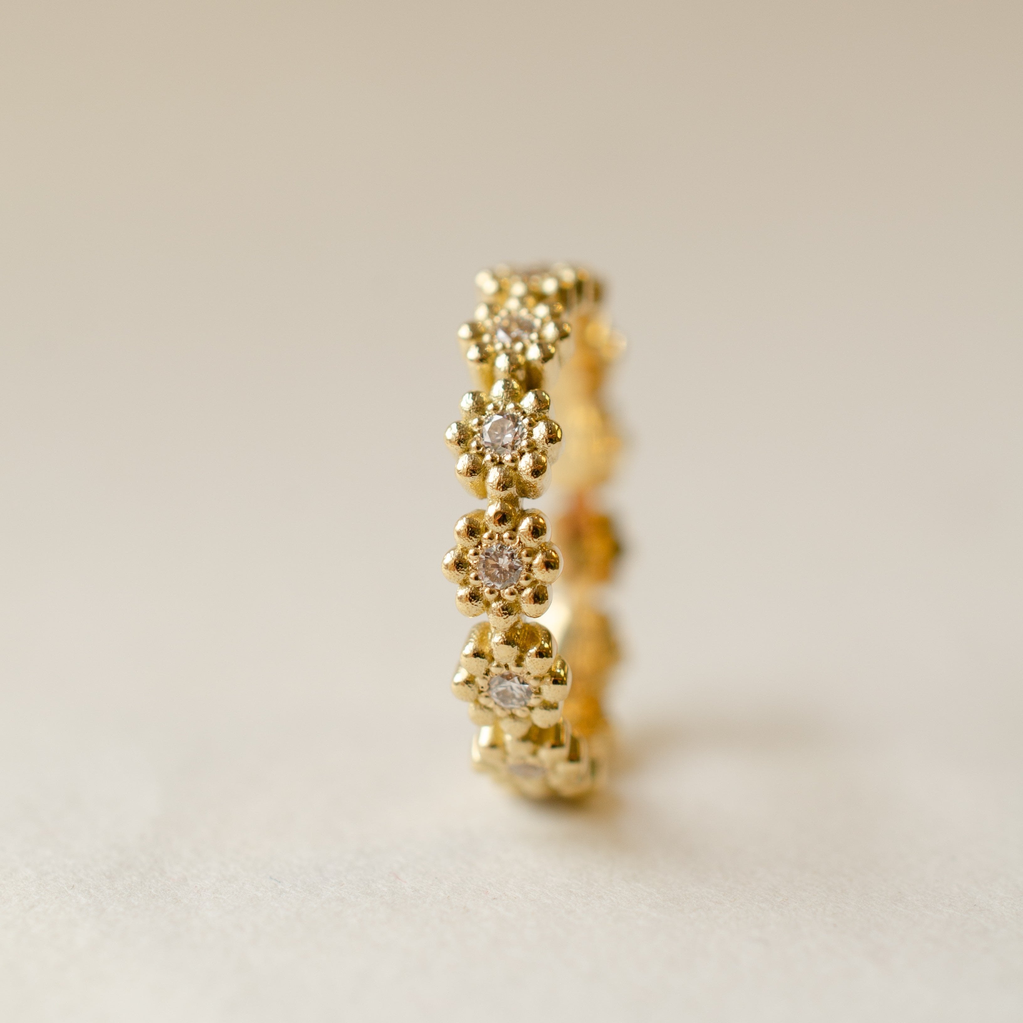 Diamond Flower Wedding Ring