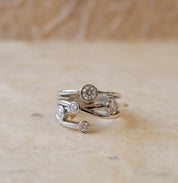 Platinum Diamond Bubble Ring