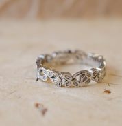 Ladies Floral Eternity Wedding Ring