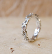 Ladies Floral Eternity Wedding Ring