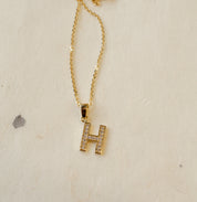 Diamond 'H' Initial Necklace