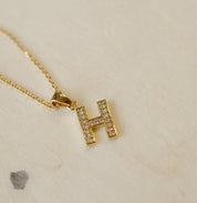 Diamond 'H' Initial Necklace