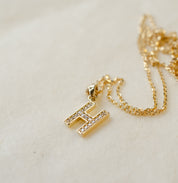 Diamond 'H' Initial Necklace