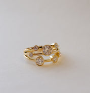 Diamond Bubble Ring Gold