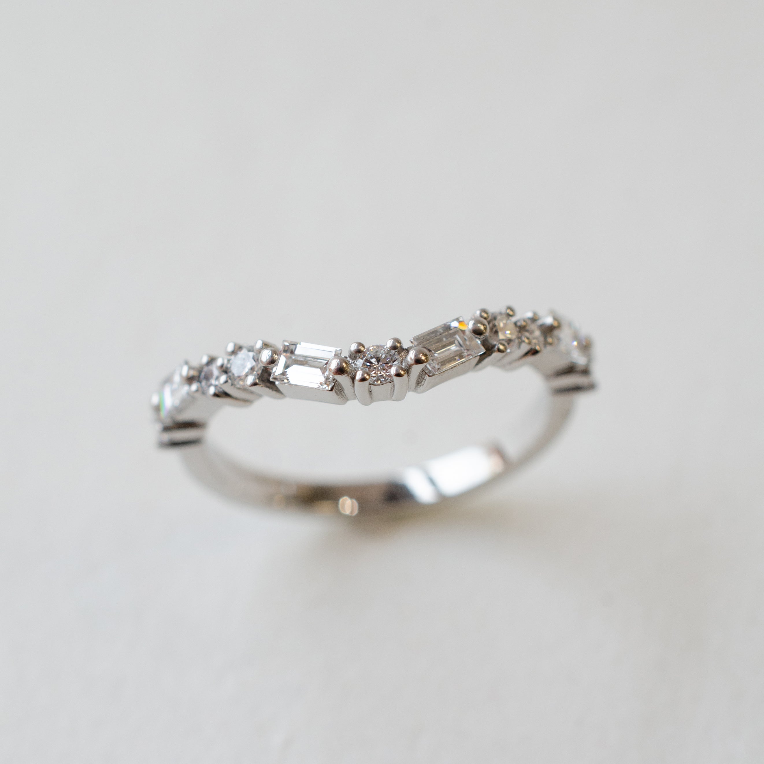 Baguette Diamond Fitted Wedding Ring