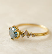 Blue Diamond Engagement Ring