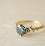 Blue Diamond Engagement Ring