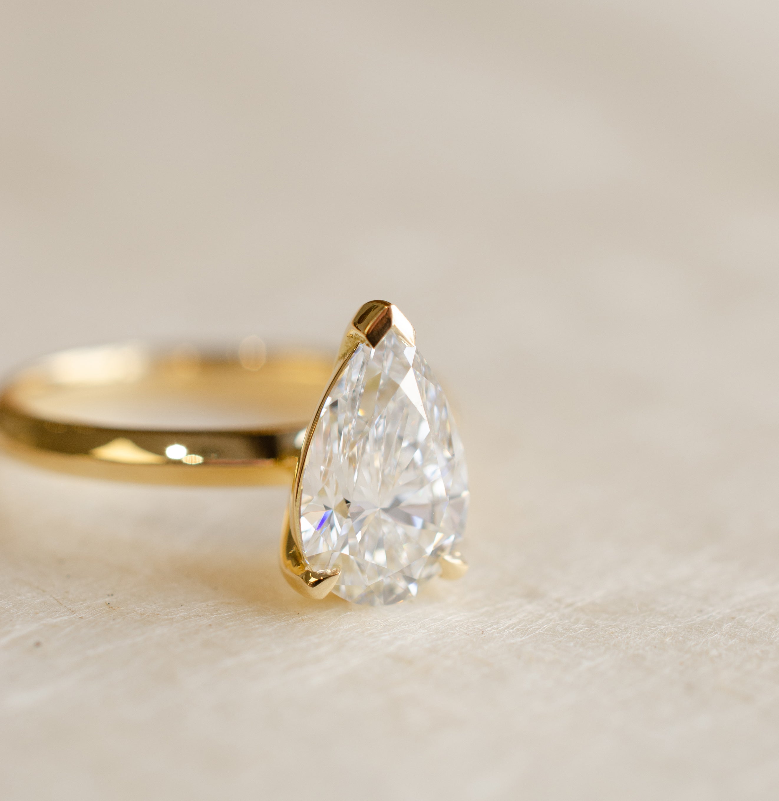 Pear Shape Diamond Engagement Ring