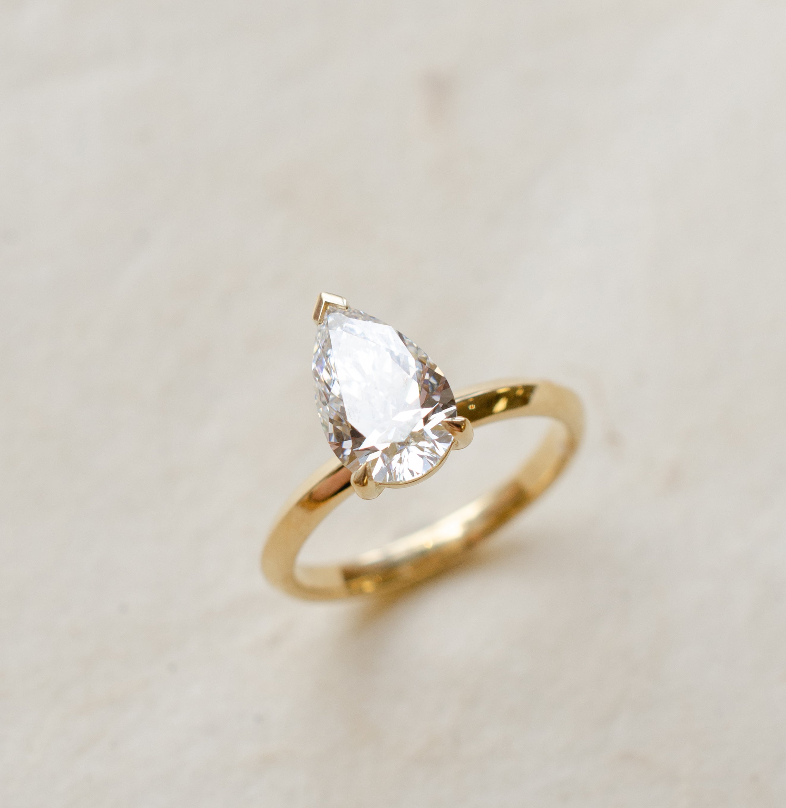 Pear Shape Diamond Engagement Ring