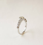 Platinum and diamond nine stone ring