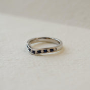 Fitted Sapphire Diamond Eternity Wedding Ring