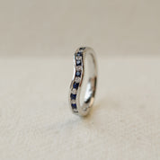Fitted Sapphire Diamond Eternity Wedding Ring