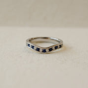 Fitted Sapphire Diamond Eternity Wedding Ring