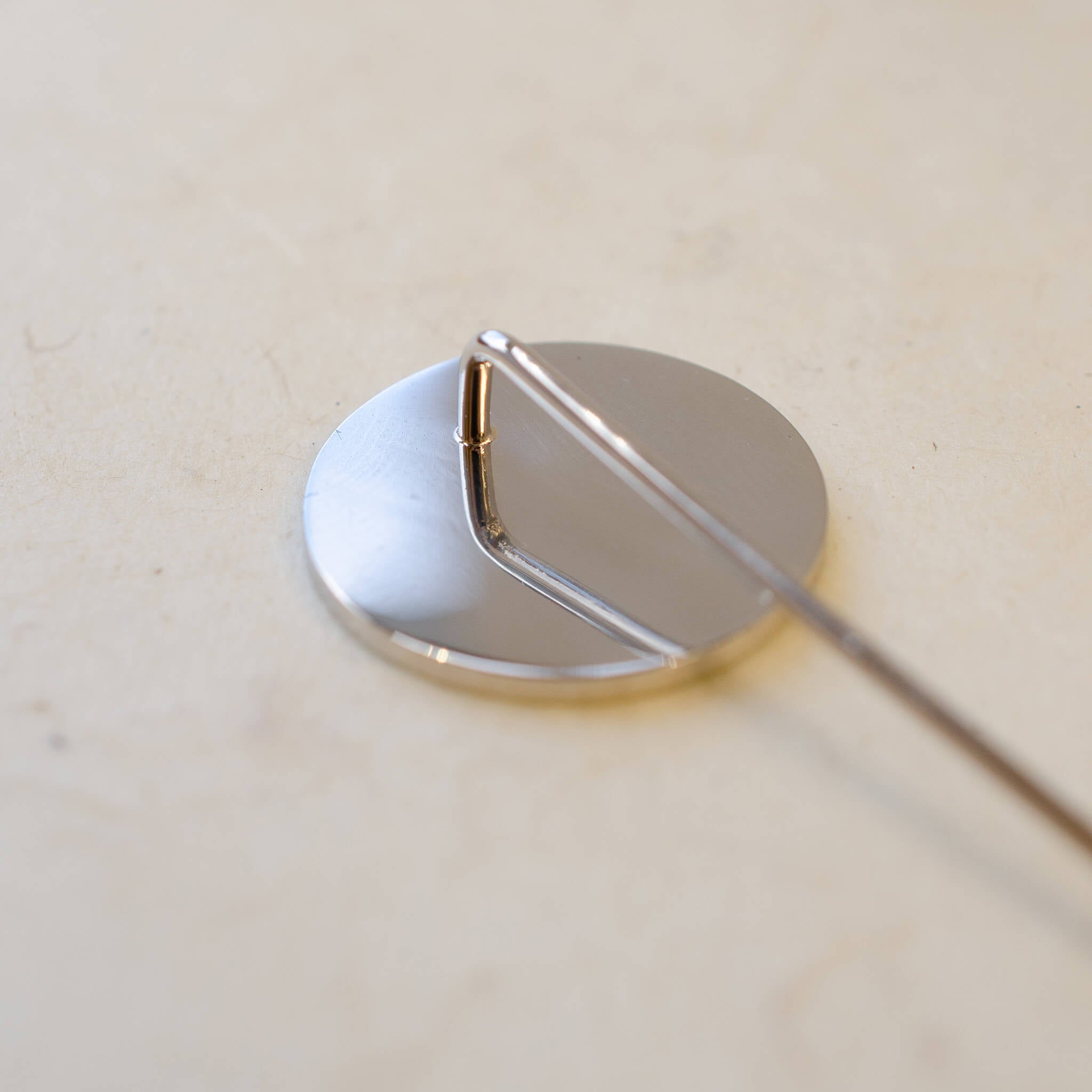 back of silver brooch