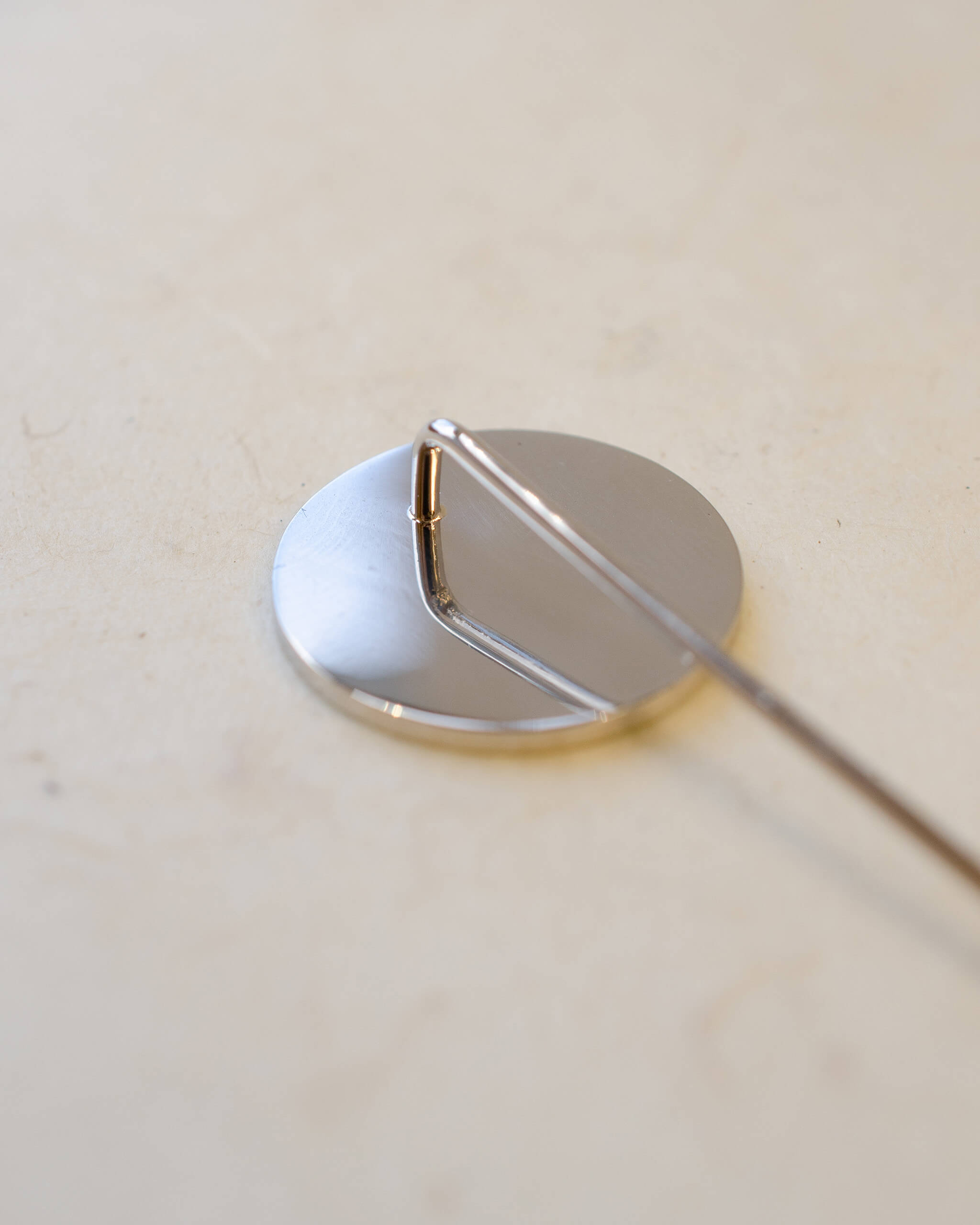 back of silver brooch