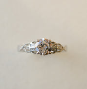 Tapered Baguette Diamond Engagement Ring