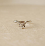 Platinum and diamond fitted tiara style wedding ring