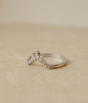 platinum tiara style wedding ring with diamonds