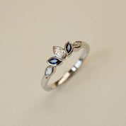 tiara wedding ring with diamonds and sapphires 