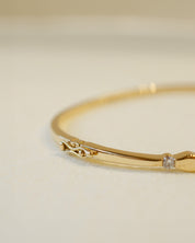 yellow gold hinged bangle with diamonds 