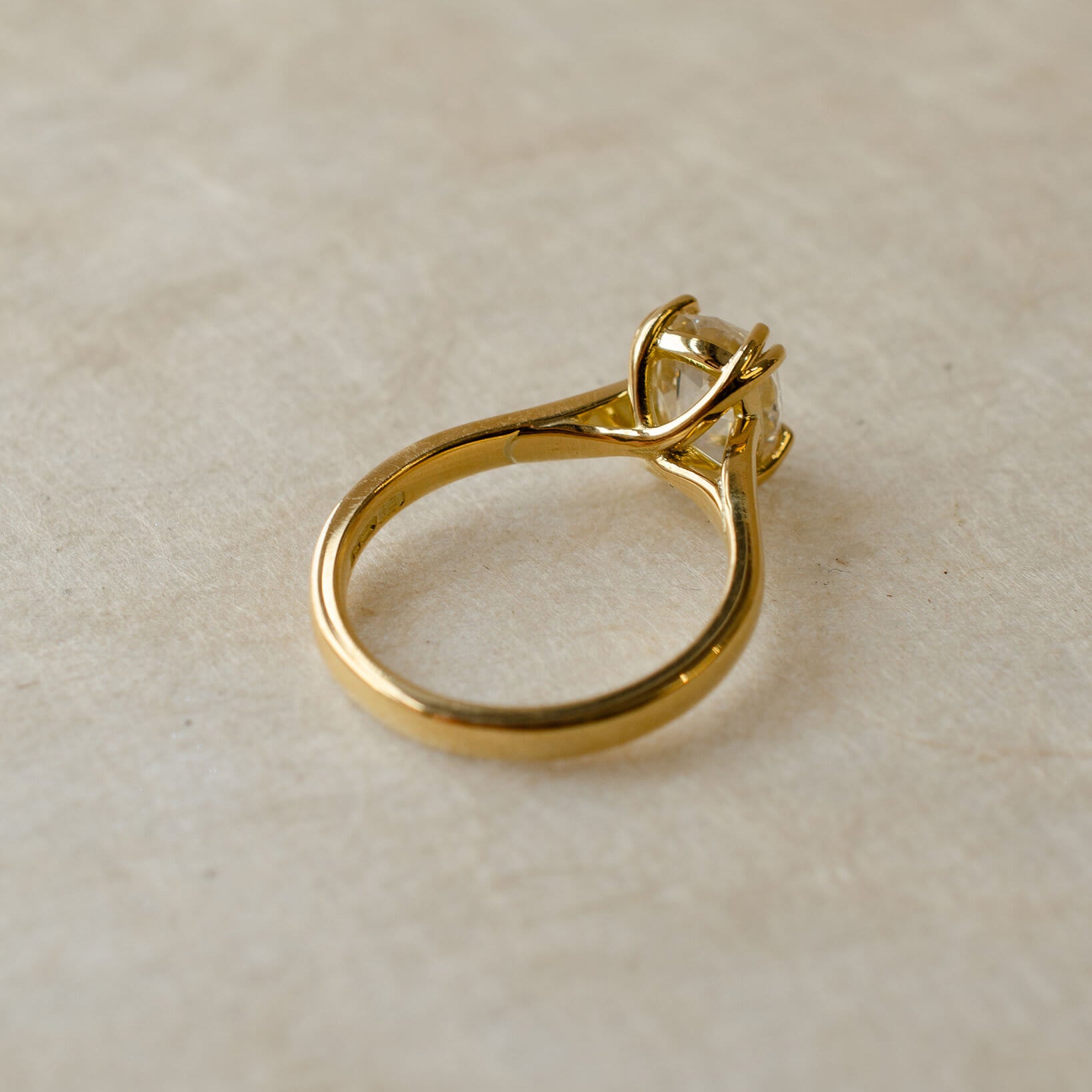 Lucida engagement ring with rose cut diamond