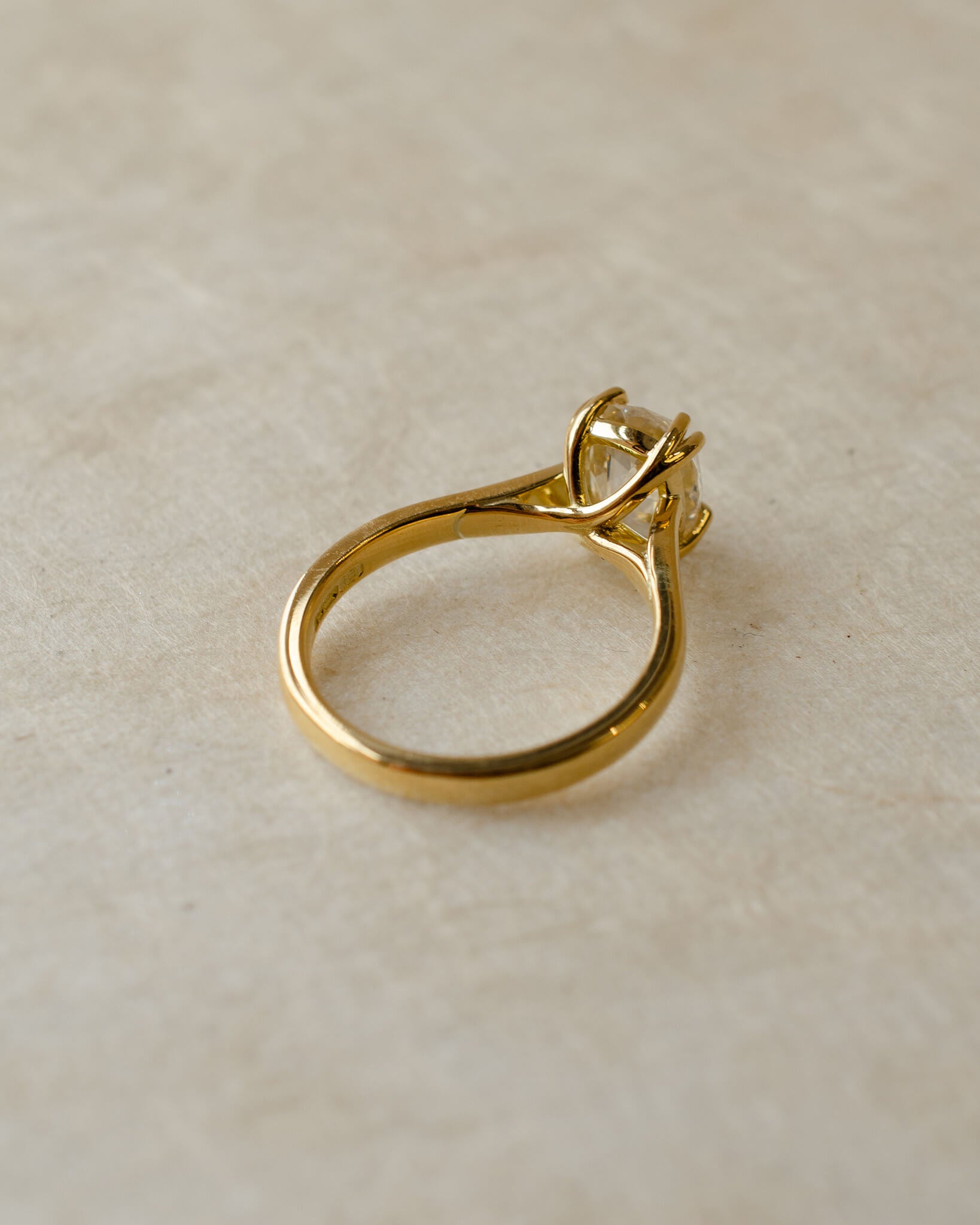 Lucida engagement ring with rose cut diamond