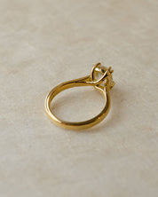 Lucida engagement ring with rose cut diamond
