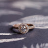 Rose Gold Round Brilliant Diamond Halo Engagement Ring