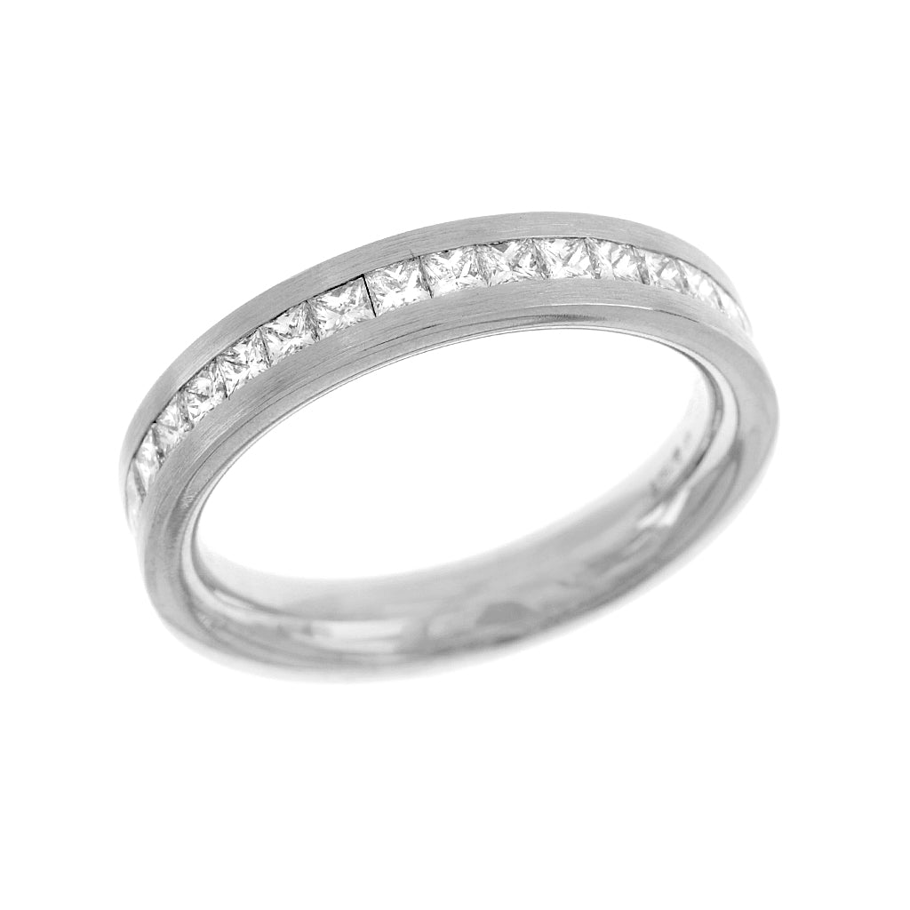 Channel Set Princess Cut Diamond Eternity Wedding Ring