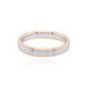 Mixed Metal Court Shape Mens Wedding Ring 4mm