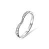 Diamond Set Fitted Wedding Ring in 18ct White Gold