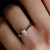 Emerald Cut Solitaire Platinum Diamond Engagement Ring