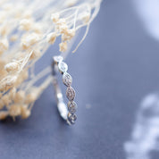 Milgrain Marquise Diamond Eternity Wedding Ring