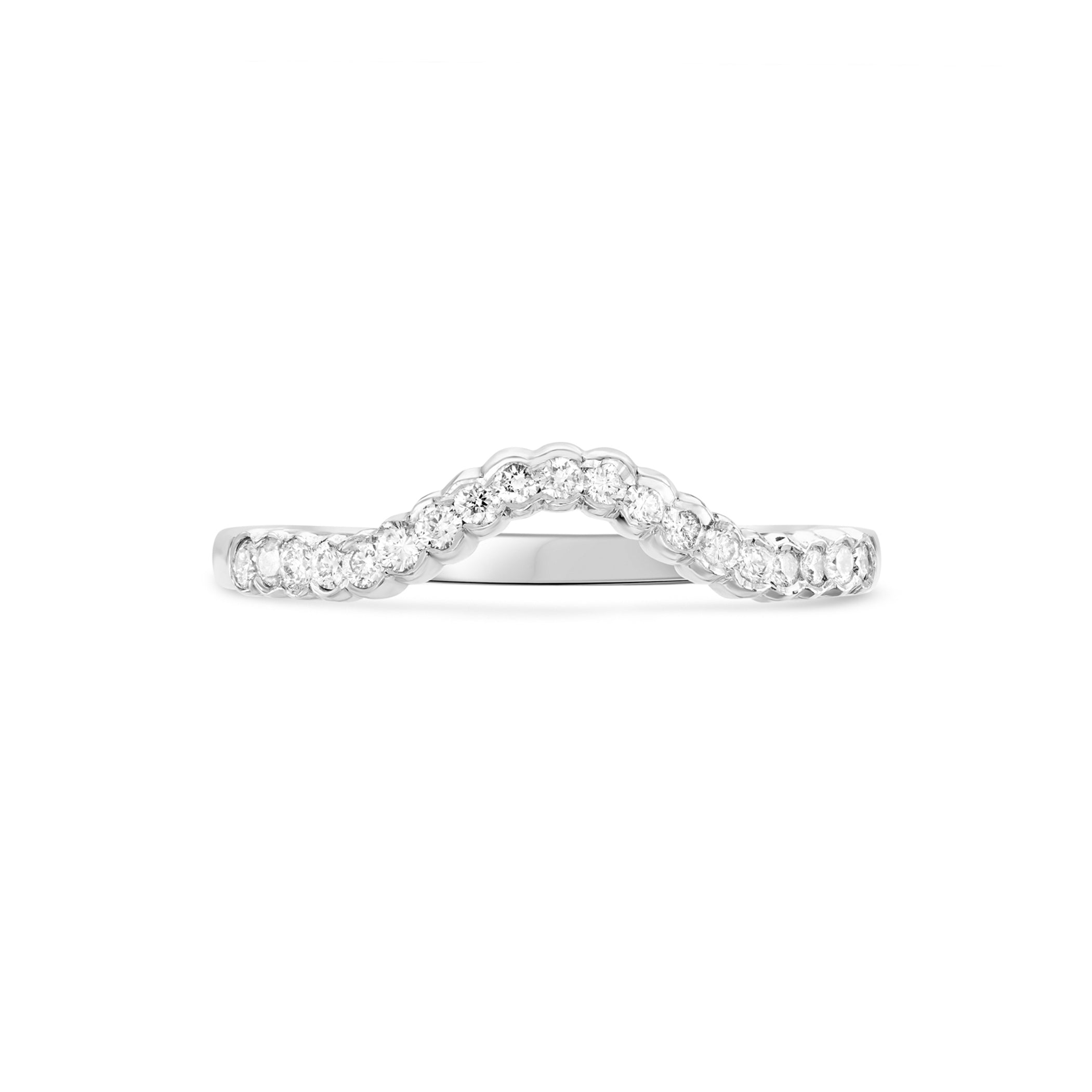 Fitted Diamond Rub-over Set Eternity Wedding Ring
