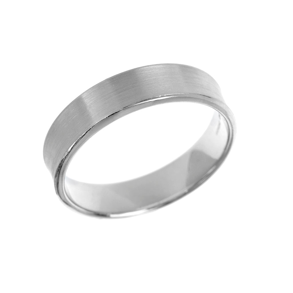 Concave Profile Mens Wedding Ring 5mm