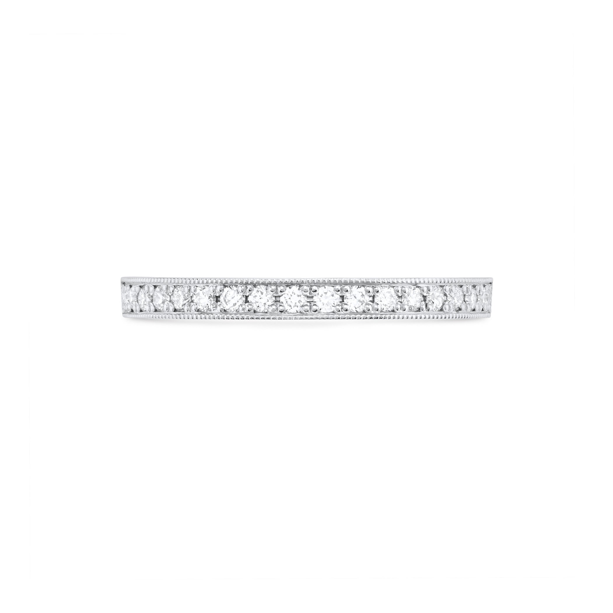 Milgrain Channel Set Diamond Eternity Wedding Ring