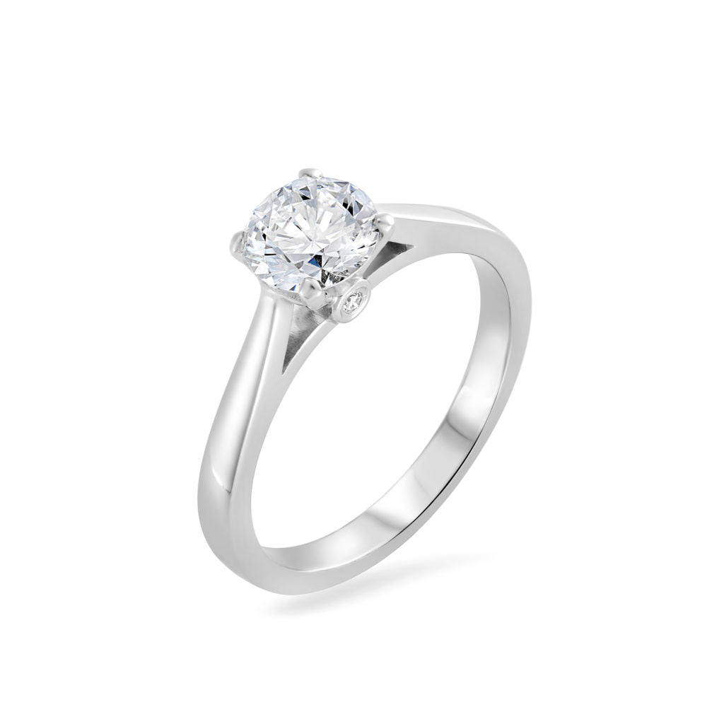 Peek-a-Boo Diamond Engagement Ring