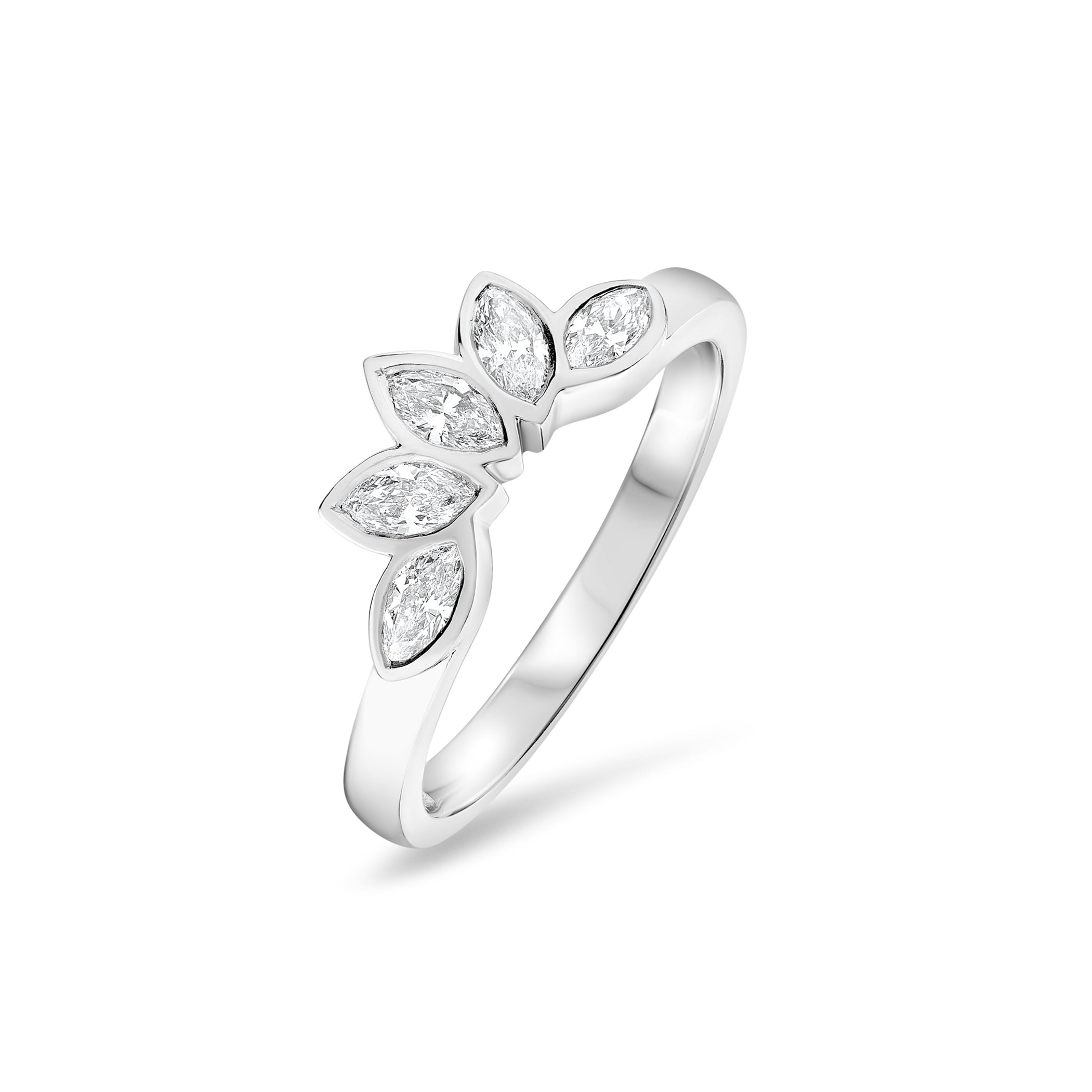 Element Bespoke Jewellery Marquise Diamond Crown Eternity Wedding Ring